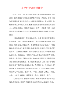 小学科学课研讨体会