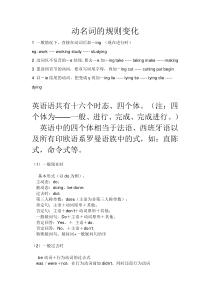 动名词的规则变化