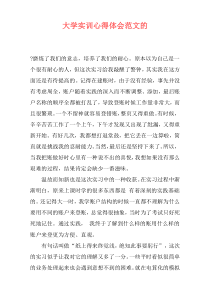 大学实训心得体会范文的