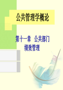 公共管理学概论PPT(第十一章)