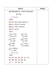 (完整版)部编版小学语文三年级下册期末复习教案