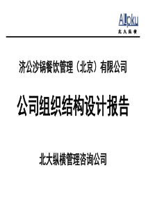 北大纵横济公砂锅组织结构设计报告