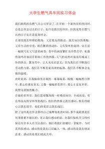 大学生燃气具车间实习体会