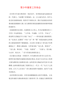 青少年德育工作体会
