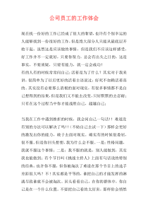 公司员工的工作体会