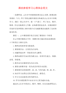 课改参观学习心得体会范文