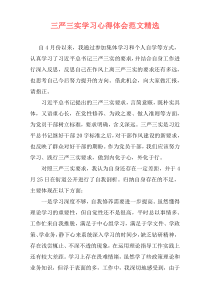 三严三实学习心得体会范文精选