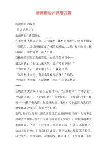 新课程培训反思四篇