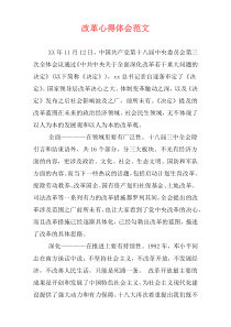 改革心得体会范文