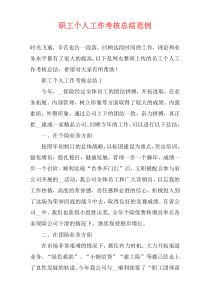 职工个人工作考核总结范例