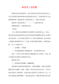 新团员入团宣誓