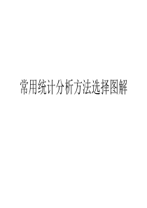 常用统计分析方法选择图解