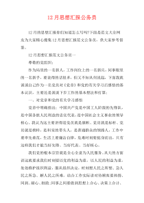 12月思想汇报公务员
