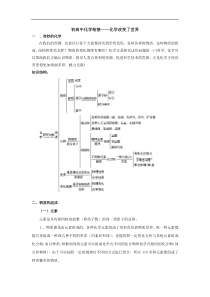 中考化学专题：化学改变了世界