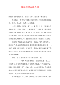 导游带团自我介绍