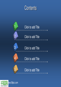 彩色立方块标题PPT图表