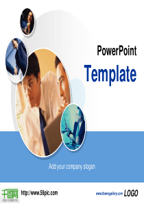 蓝色商务合作含图表PPT