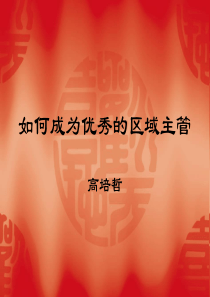 如何成为优秀的区域经理