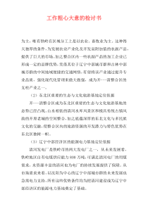 工作粗心大意的检讨书