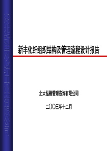 新丰化纤组织结构设计报告
