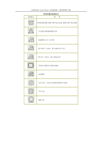 【房地产】常用的通用洗涤标志