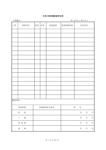 DLT表格大全(电气装置安装工程质量检验及评定规程)