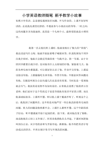 小学英语教师随笔-新手教学小故事