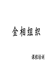 金相组织-培训