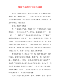 懂得了感恩作文精选四篇