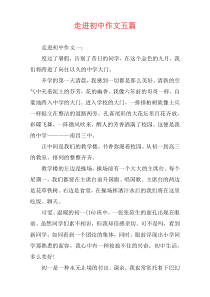 走进初中作文五篇