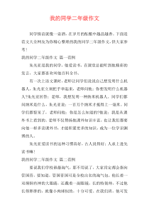 我的同学二年级作文