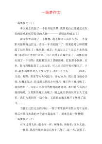 一场梦作文