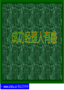 成功经理人有感(ppt 47)