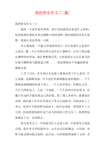 我的快乐作文(二篇)