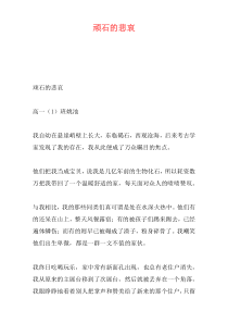 顽石的悲哀