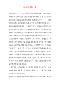 法律在我心中