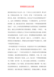青铜葵花读后感