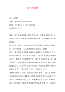 风中的残影