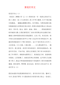 赏花灯作文