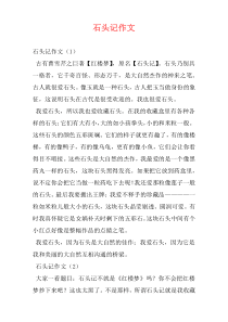石头记作文
