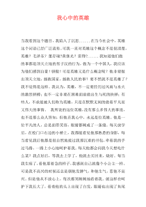 我心中的英雄