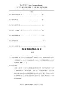 珠江钢铁组织结构优化计划(DOC62页)