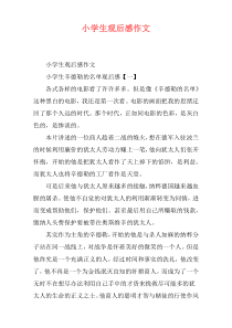 小学生观后感作文