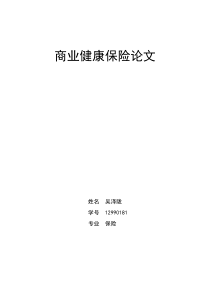 健康保险论文