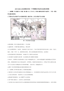 2019-2020山东省潍坊市高一下学期期末考试历史试卷及答案