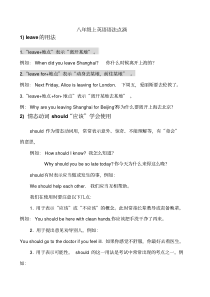 八年级上英语知识点总结(已整理)