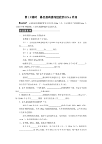 高三生物第一轮复习必修二：第三章第13课时