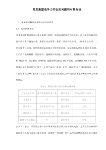 某某集团竞争力存在的问题和对策分析doc16