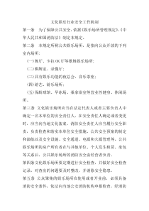 文化娱乐行业安全工作机制