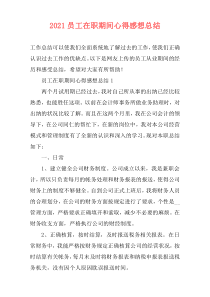 2021员工在职期间心得感想总结